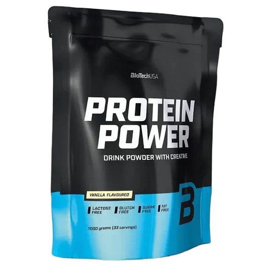 BioTech USA Protein Power – 1 kg 33 Servings | Muscle Growth, Recovery & Daily Protein Support