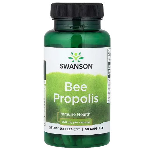 Swanson Bee Propolis – 550 mg, 60 Capsules | Immune Support, Antioxidant & Wellness Formula
