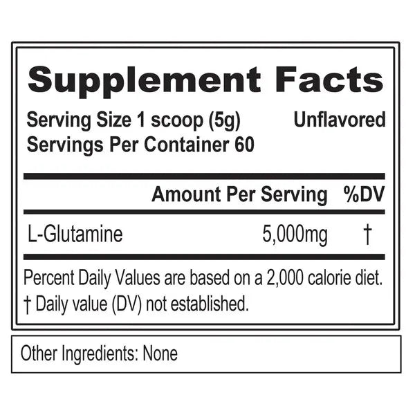 EVL Glutamine 5000 60 Servings