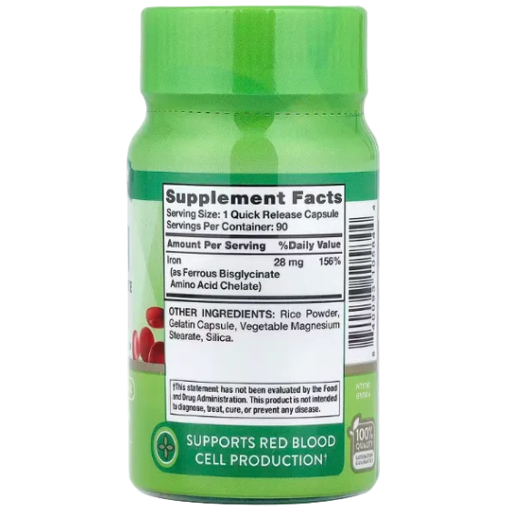 Nature's Truth, Easy Iron Bisglycinate, 28 mg, 90 Quick Release Capsules