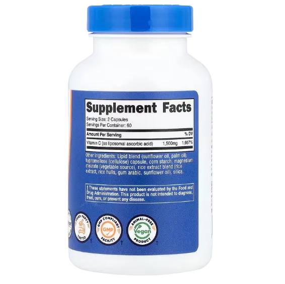 Nutricost Liposomal Vitamin C 750 mg 120 Capsules