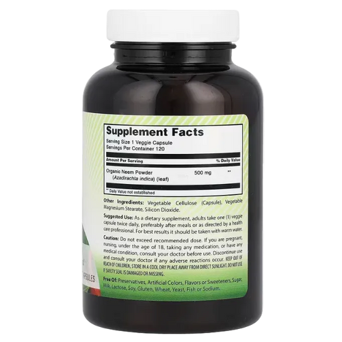 Amazing India Neem 500 mg 120 Veggie Capsules