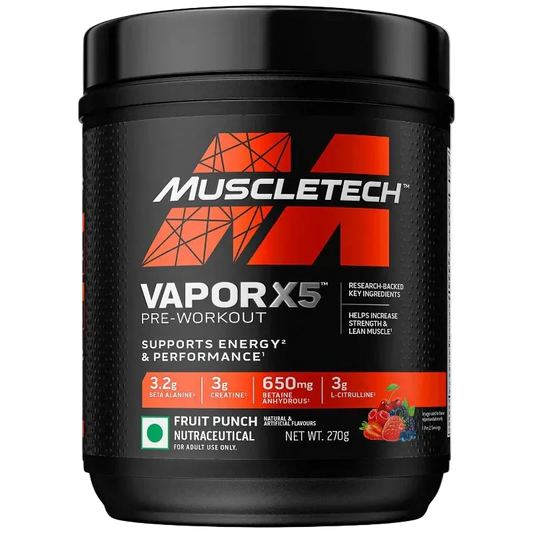 MuscleTech Vapor X5 Next Gen Pre-Workout – 270 g (0.59 lb) | Energy, Focus & Performance Support