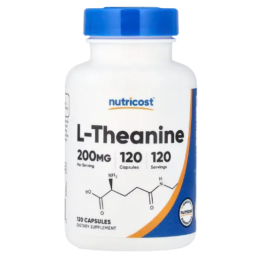 Nutricost L-Theanine – 200 mg, 120 Capsules | Calm, Focus & Relaxation Support